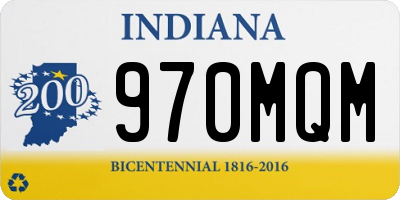 IN license plate 970MQM