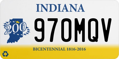 IN license plate 970MQV