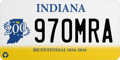 IN license plate 970MRA