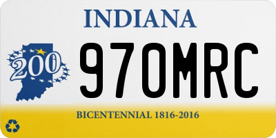 IN license plate 970MRC