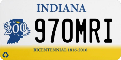 IN license plate 970MRI