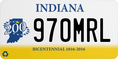 IN license plate 970MRL