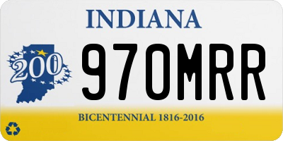 IN license plate 970MRR