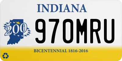 IN license plate 970MRU