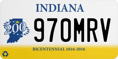 IN license plate 970MRV