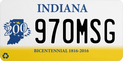 IN license plate 970MSG