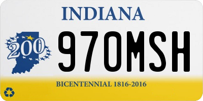 IN license plate 970MSH
