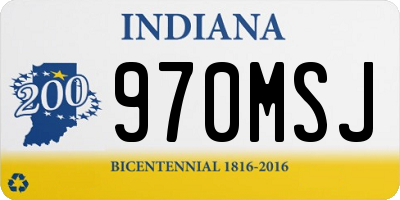 IN license plate 970MSJ