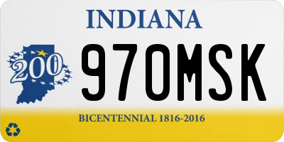 IN license plate 970MSK