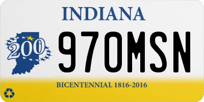 IN license plate 970MSN