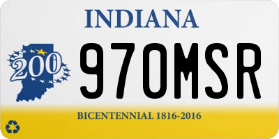 IN license plate 970MSR