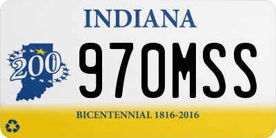 IN license plate 970MSS