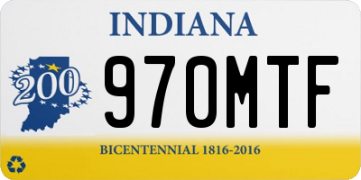 IN license plate 970MTF