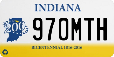 IN license plate 970MTH