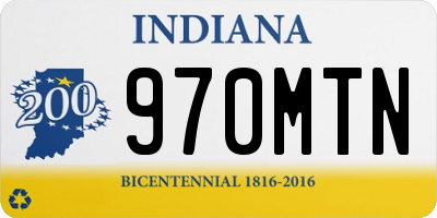 IN license plate 970MTN