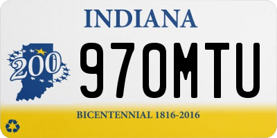 IN license plate 970MTU