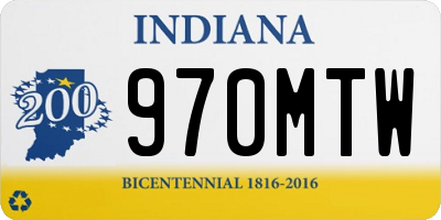 IN license plate 970MTW