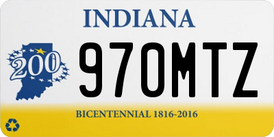 IN license plate 970MTZ