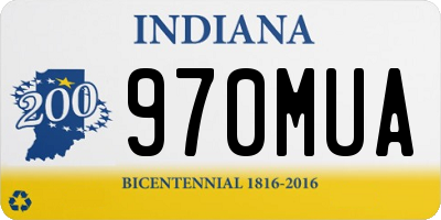 IN license plate 970MUA