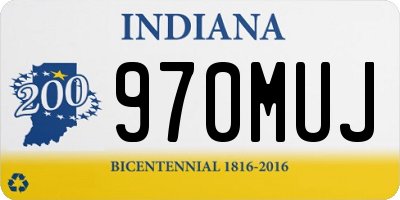IN license plate 970MUJ