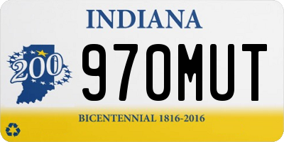 IN license plate 970MUT