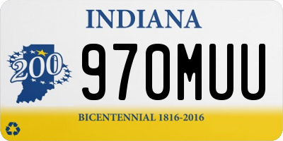 IN license plate 970MUU
