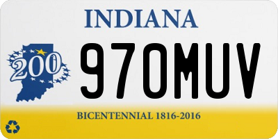 IN license plate 970MUV