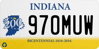 IN license plate 970MUW