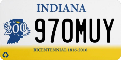 IN license plate 970MUY