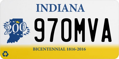 IN license plate 970MVA