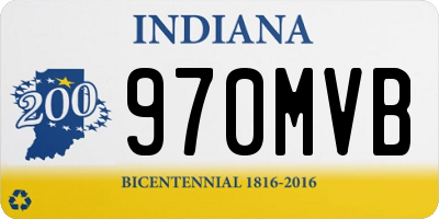 IN license plate 970MVB