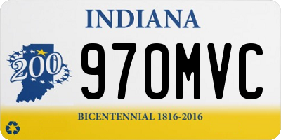 IN license plate 970MVC