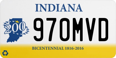 IN license plate 970MVD