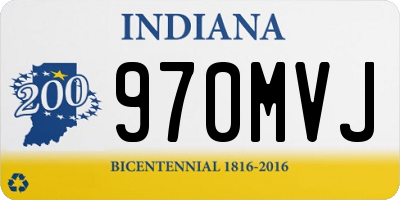 IN license plate 970MVJ