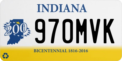 IN license plate 970MVK