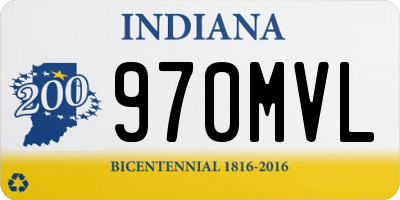 IN license plate 970MVL