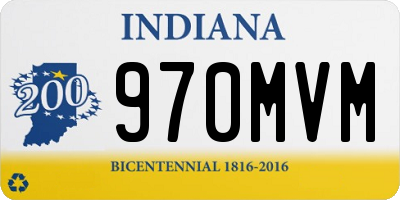 IN license plate 970MVM
