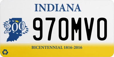 IN license plate 970MVO