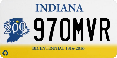 IN license plate 970MVR