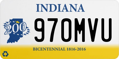 IN license plate 970MVU