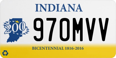 IN license plate 970MVV