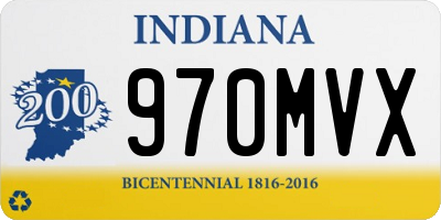 IN license plate 970MVX