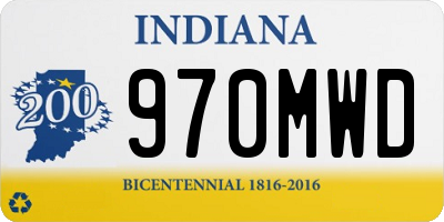 IN license plate 970MWD