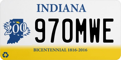 IN license plate 970MWE