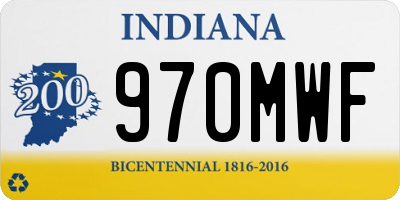 IN license plate 970MWF