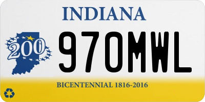 IN license plate 970MWL