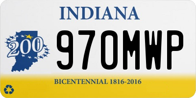 IN license plate 970MWP