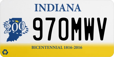 IN license plate 970MWV