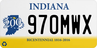 IN license plate 970MWX
