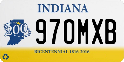 IN license plate 970MXB